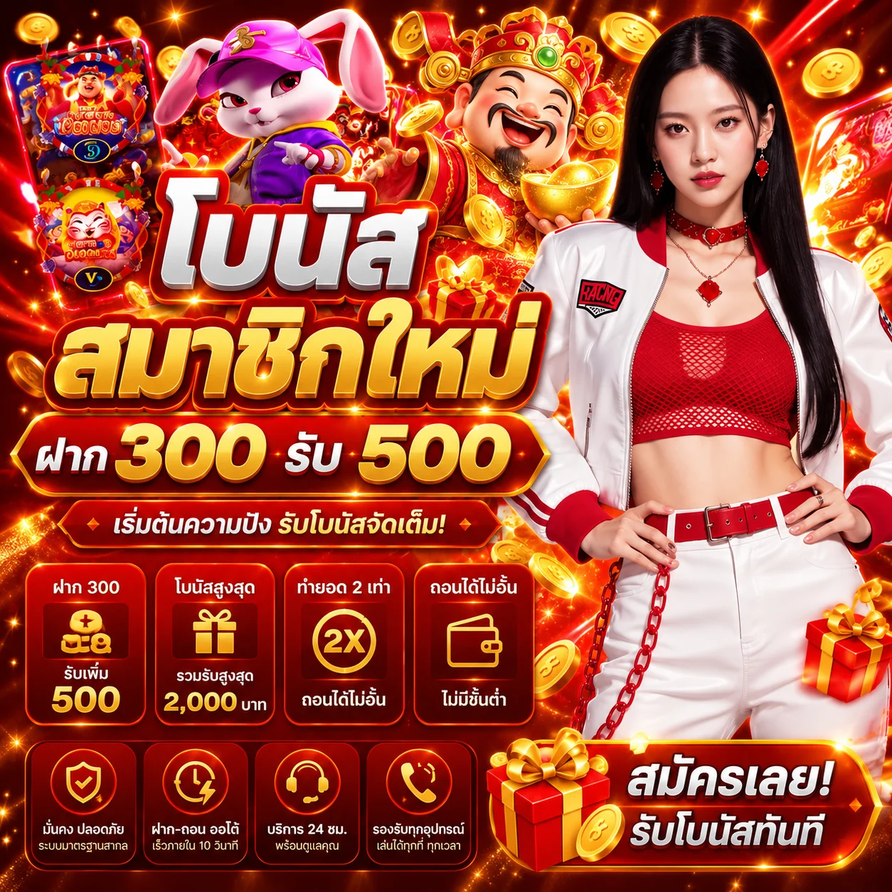 โปรโมชั่นสมาชิกใหม่ Lucawin99 พร้อมตัวละครเกม
